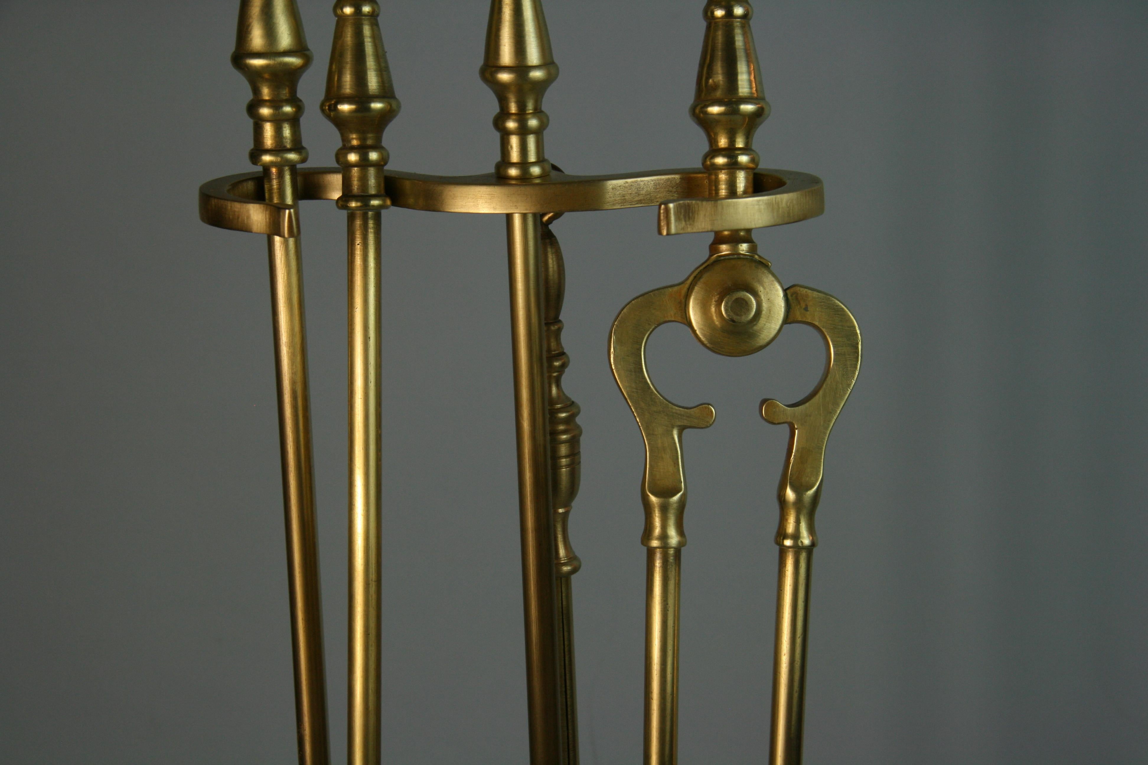 American Brass Fireplace Tools, 1940's 2