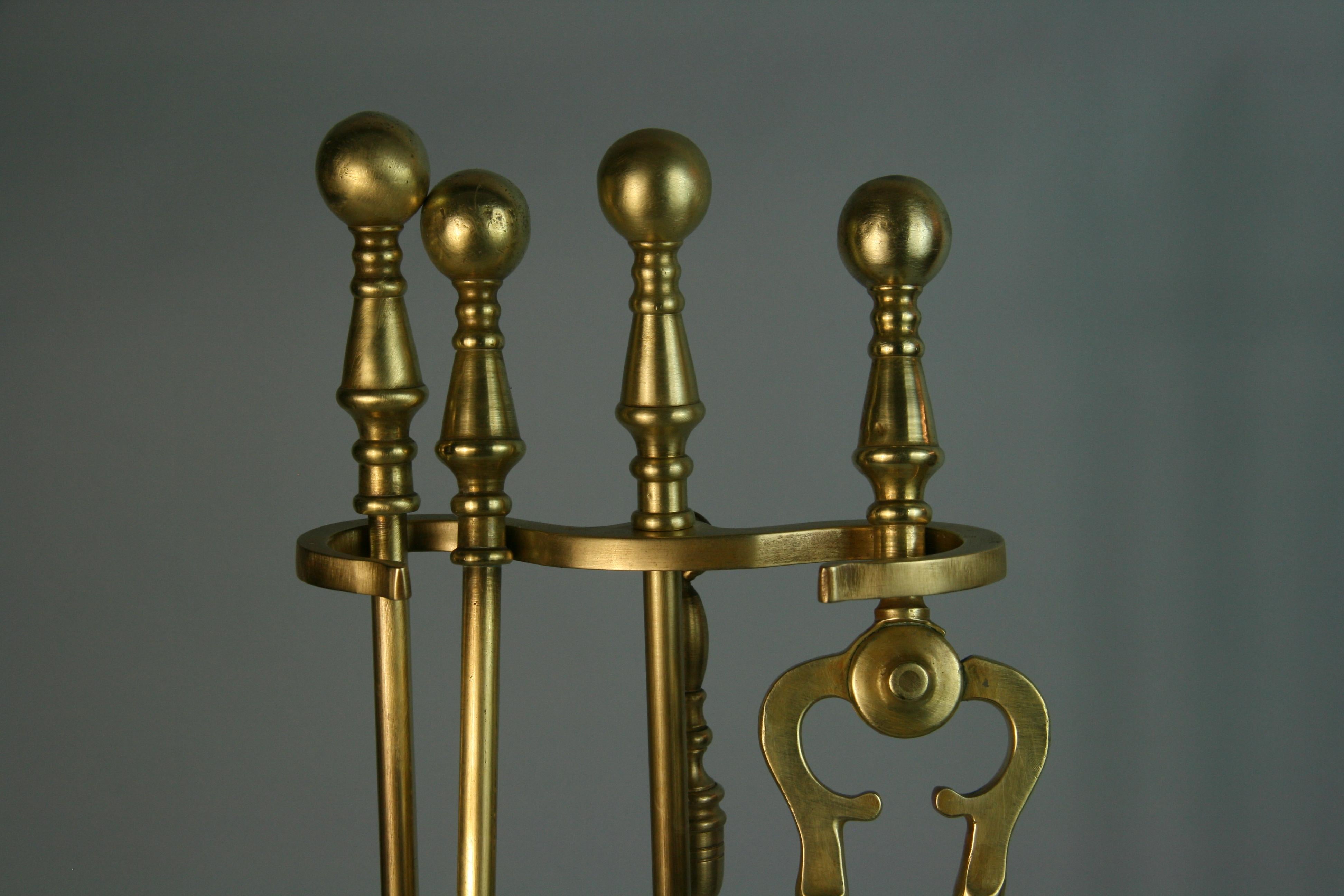 American Brass Fireplace Tools, 1940's 3