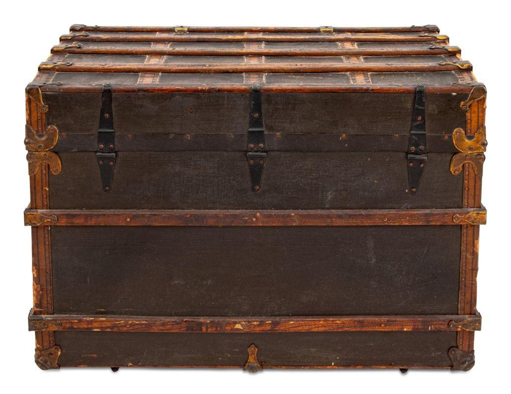 20th Century American Brass Mounted Steamer Trunk