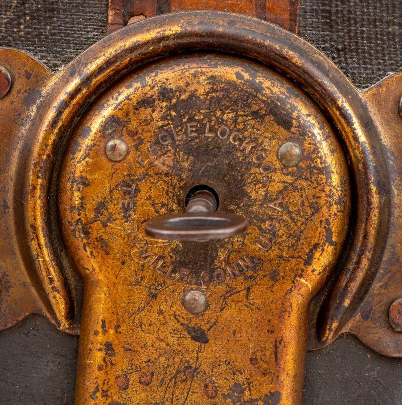 American Brass Mounted Steamer Trunk 1