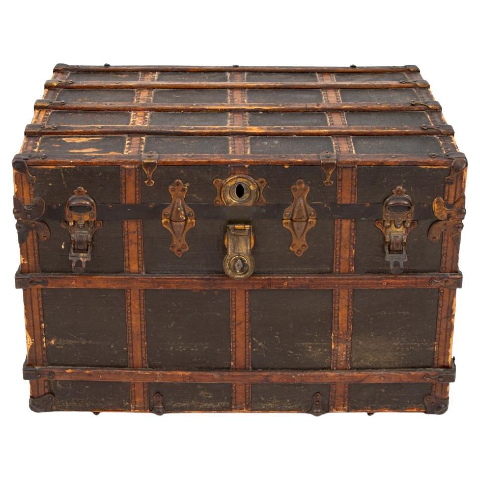 American Brass Mounted Steamer Trunk