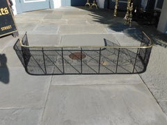 American Brass Rail and Pleasing Wire Work Fire Place Screen, Circa 1800