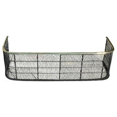 American Brass Rail and Pleasing Wire Work Fire Place Screen, Circa 1800