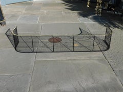 American Brass Rail & Pleasing Wire Work Fire Place Screen with Eyelet's C. 1790
