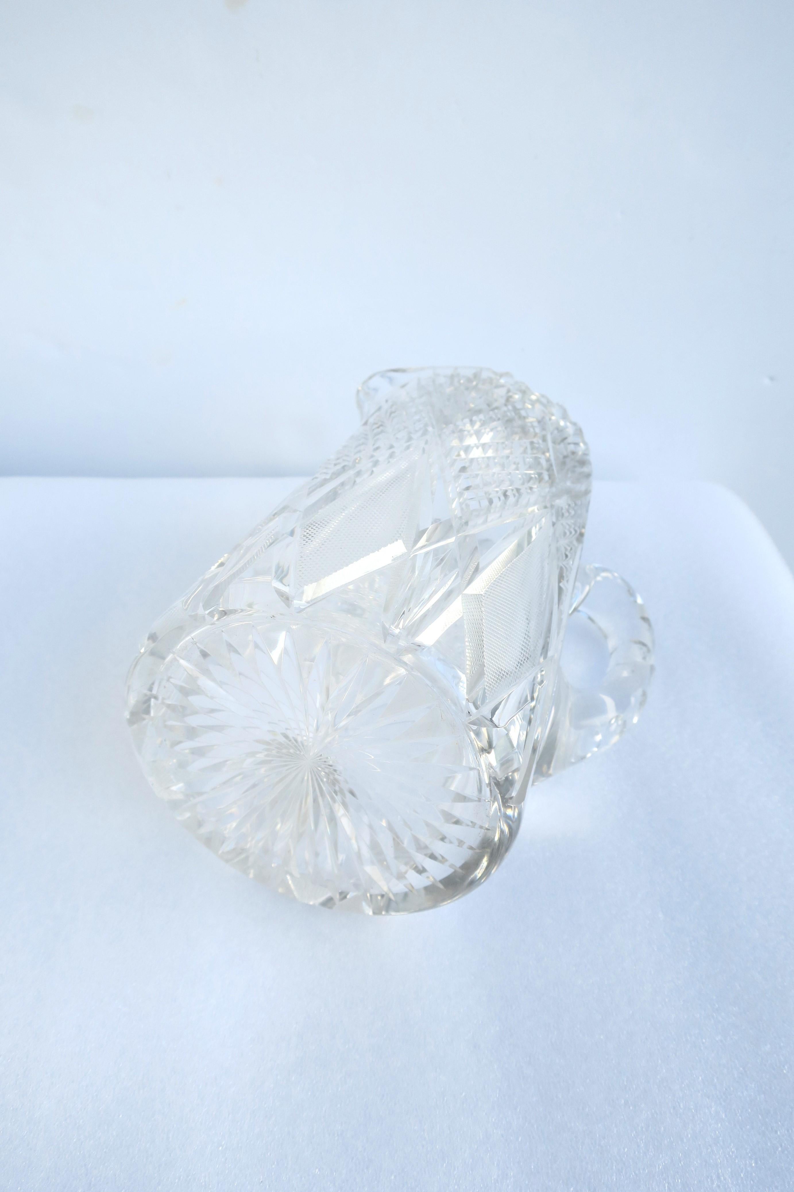 American Brilliant Cut Crytal Pitcher or Vase  For Sale 5