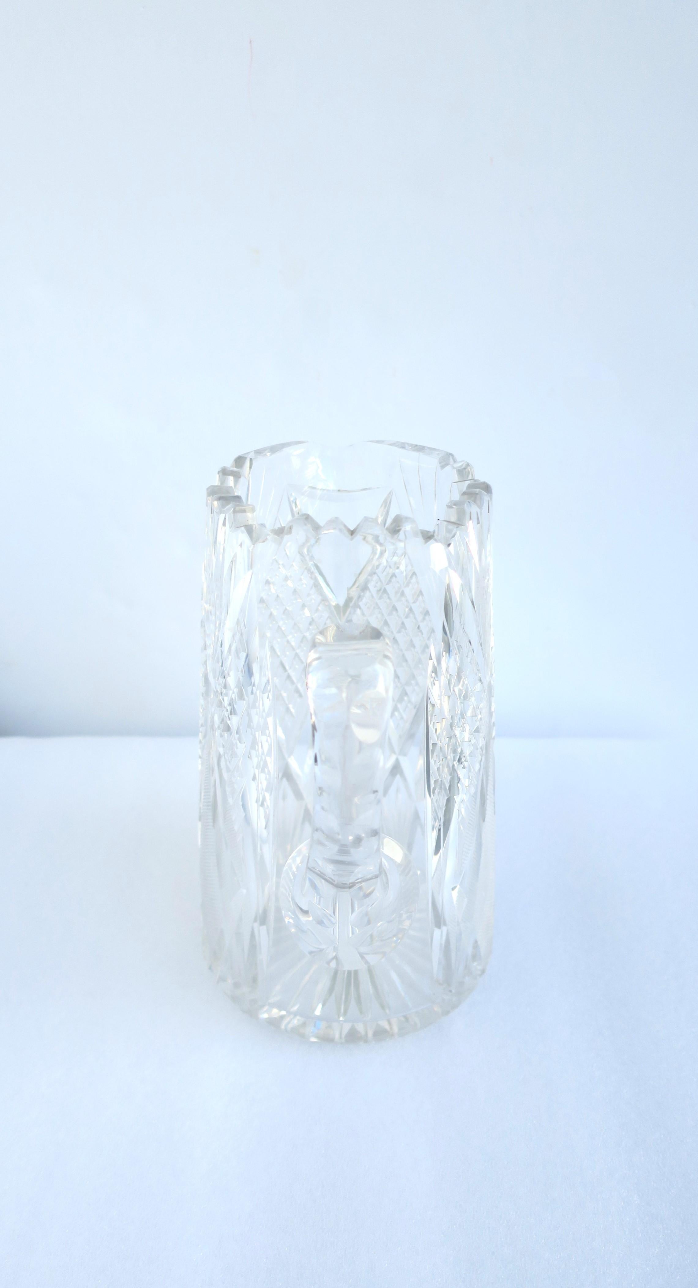 American Brilliant Cut Crytal Pitcher or Vase  For Sale 3