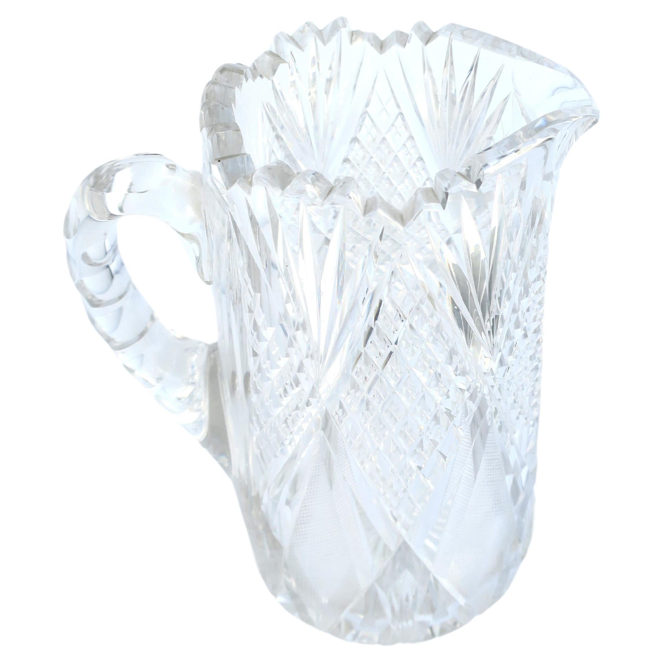 Amerikanischer Crytal-Krug oder Vase mit Brillantschliff im Angebot