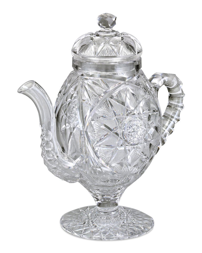 American Brilliant Cut Glass Coffee Pot by Meridan at 1stdibs