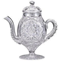 American Brilliant Cut Glass Coffee Pot by Meridan