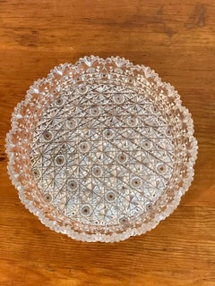 American Brilliant Cut Glass "Russian" Pattern Strawberry Bowl
