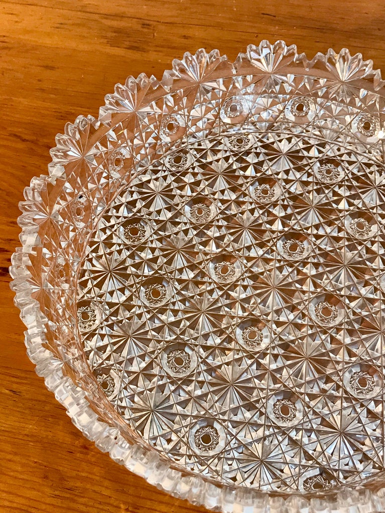 American Brilliant Cut Glass "Russian" Pattern Strawberry Bowl at 1stDibs
