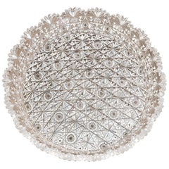 American Brilliant Cut Glass "Russian" Pattern Strawberry Bowl