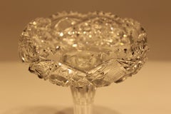 American Brilliant Cut Glass Teardrop Candy Dish