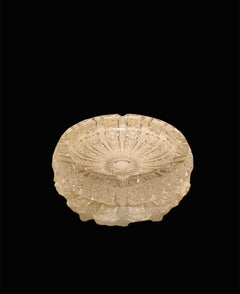 American Brilliant Heavy Cut Crystal Round Bowl Cigar Ashtray