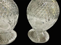 American Brilliant Pair of Cut Crystal Decanters