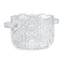 American Brilliant Period Cut Glass Ice Bucket