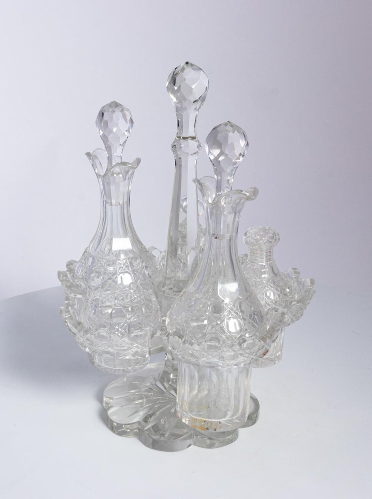 American Brilliant Period Cutglass Cruet Set at 1stDibs