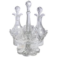 American Brilliant Period Cutglass Cruet Set