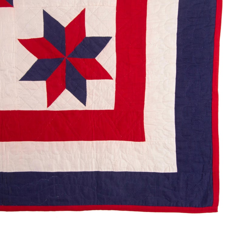 American Broken Star Pattern Quilt, Lancaster County Pennsylvania In Good Condition For Sale In York County, PA