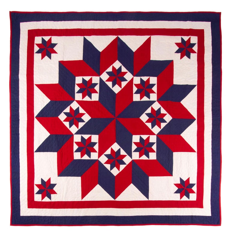 American Broken Star Pattern Quilt, Lancaster County Pennsylvania For Sale