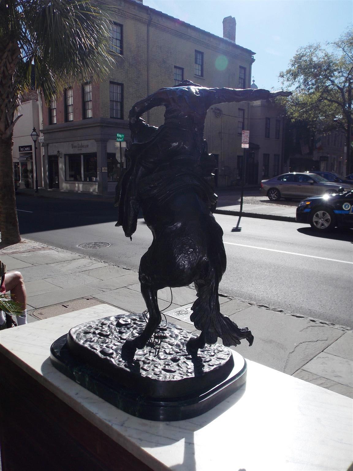 American Bronze Sculpture of Bronco Buster, After F. Remington, Circa 1940 1