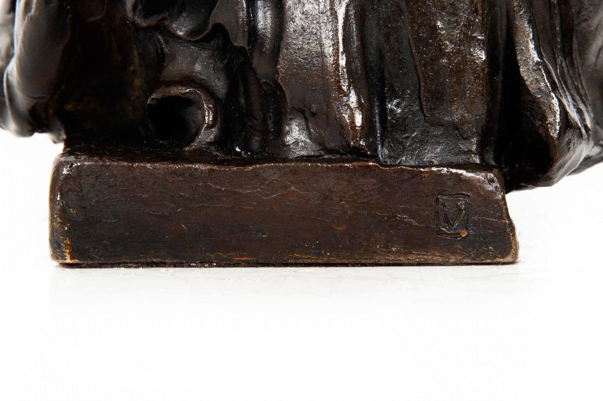 American Bronze Sculpture Bookends “Humanity” by Robert Ingersoll Aitken 9