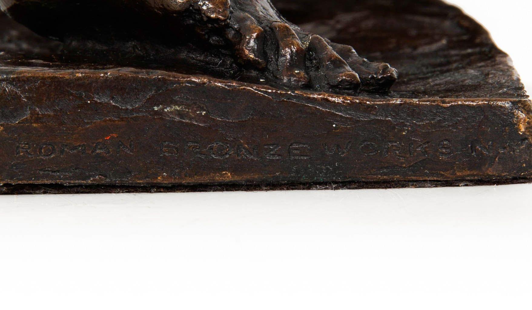 American Bronze Sculpture Bookends “Humanity” by Robert Ingersoll Aitken 10