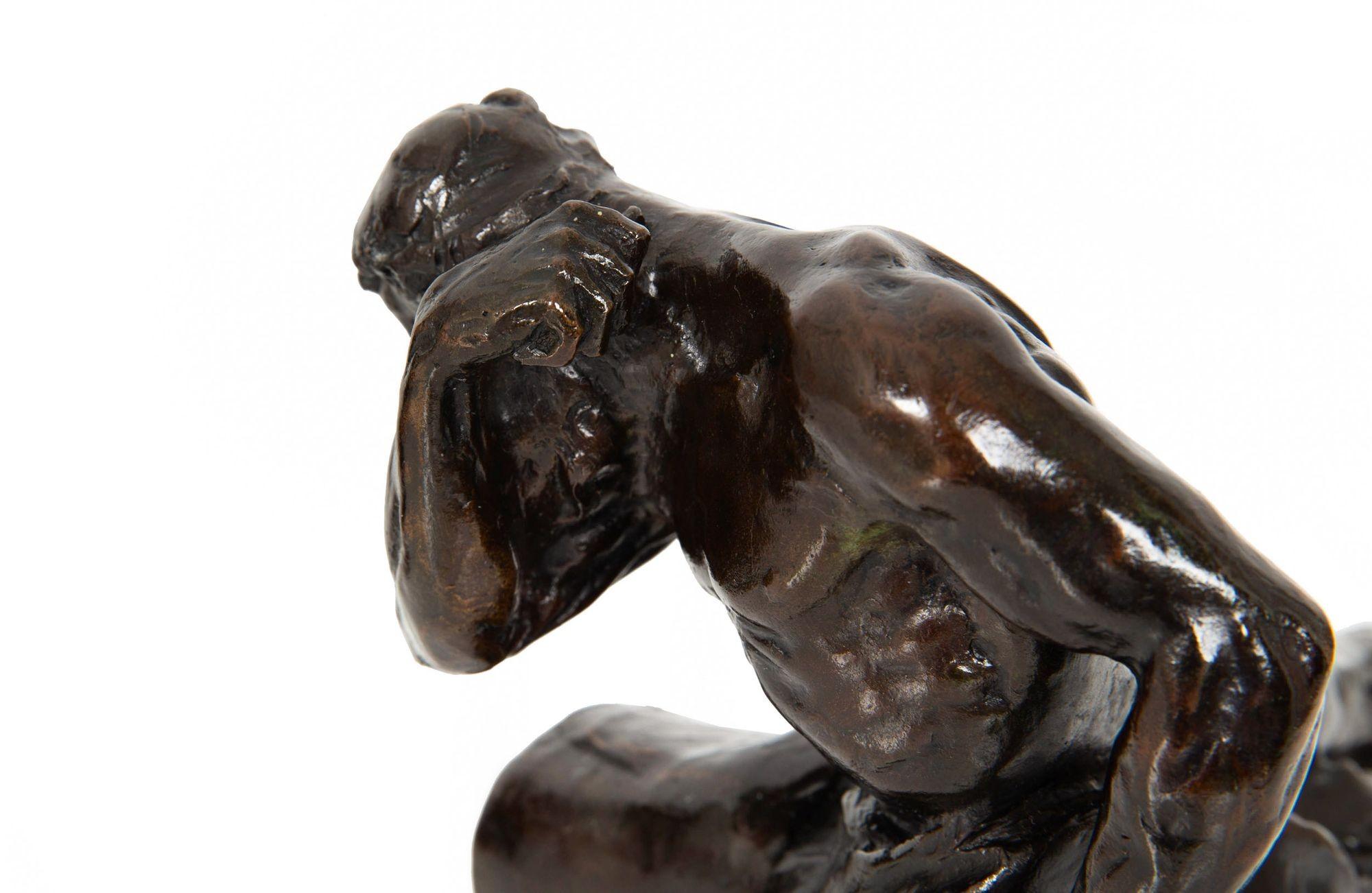 American Bronze Sculpture Bookends “Humanity” by Robert Ingersoll Aitken 14