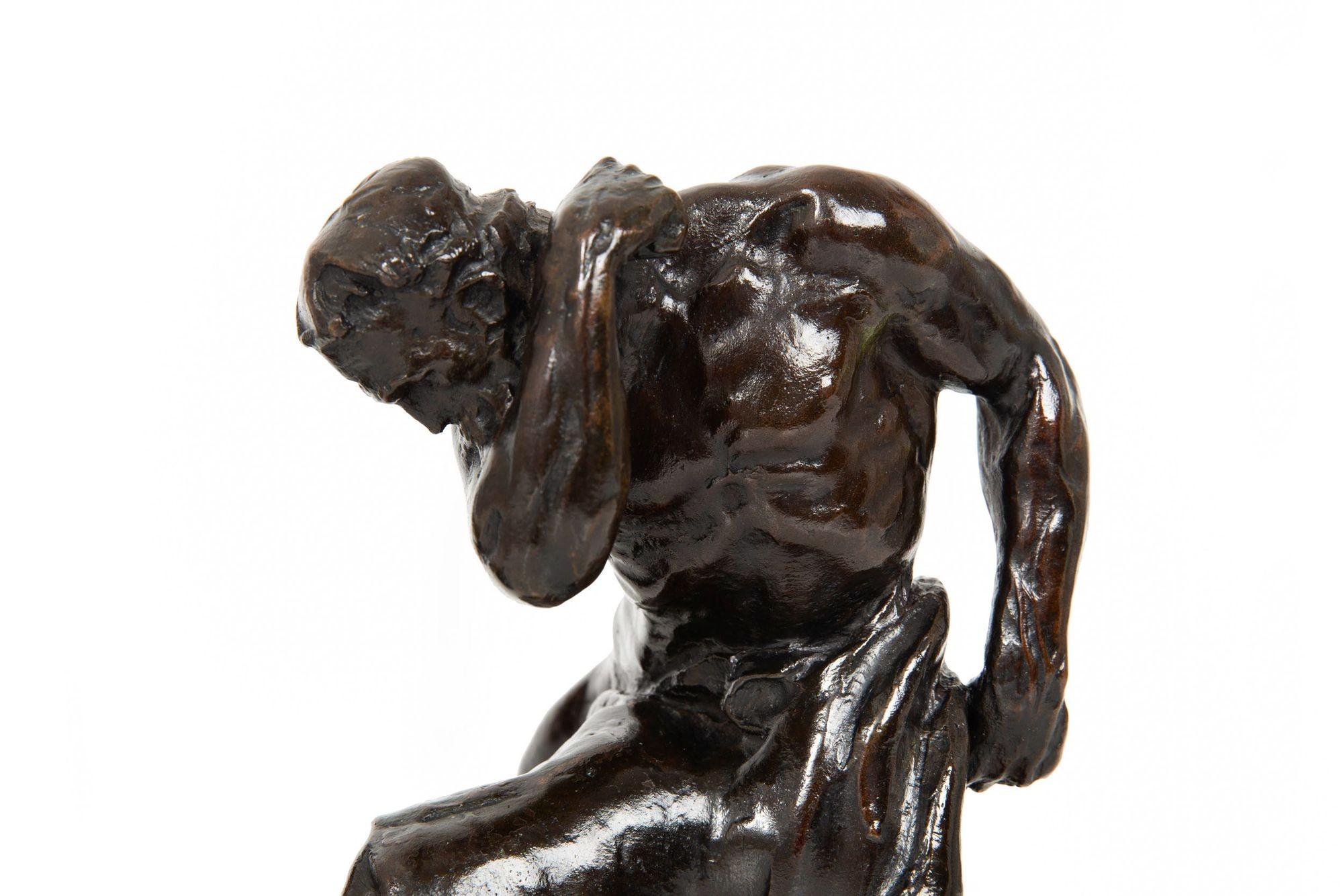 American Bronze Sculpture Bookends “Humanity” by Robert Ingersoll Aitken 16