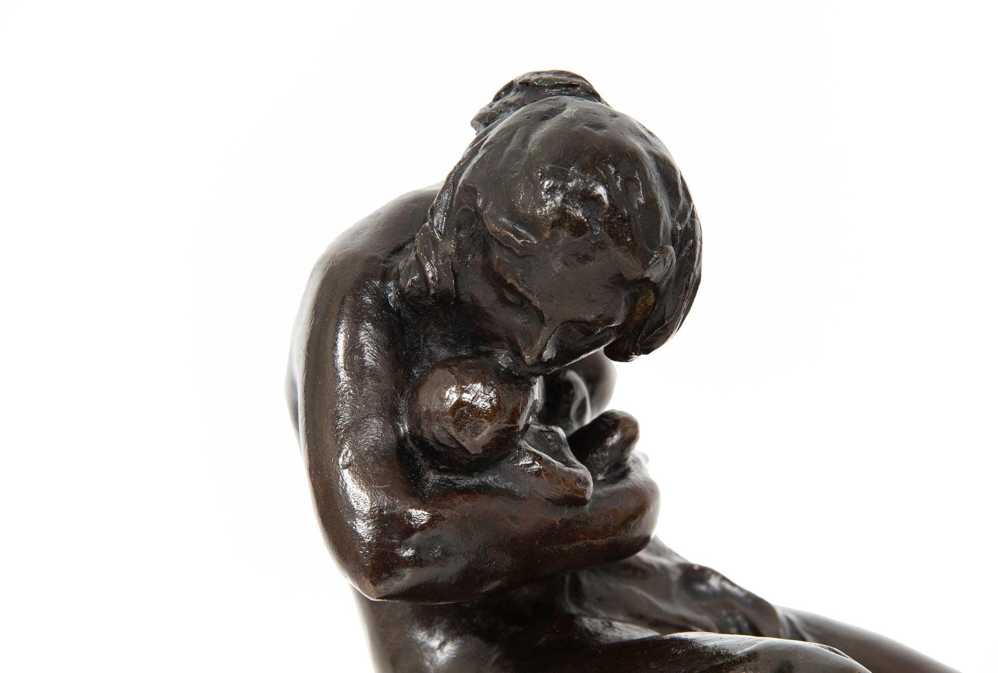 American Bronze Sculpture Bookends “Humanity” by Robert Ingersoll Aitken 3
