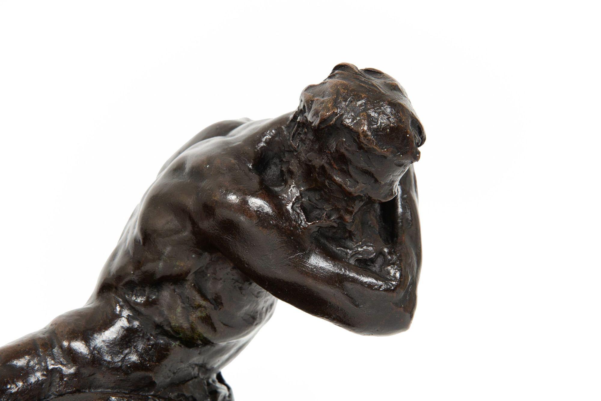 American Bronze Sculpture Bookends “Humanity” by Robert Ingersoll Aitken 5