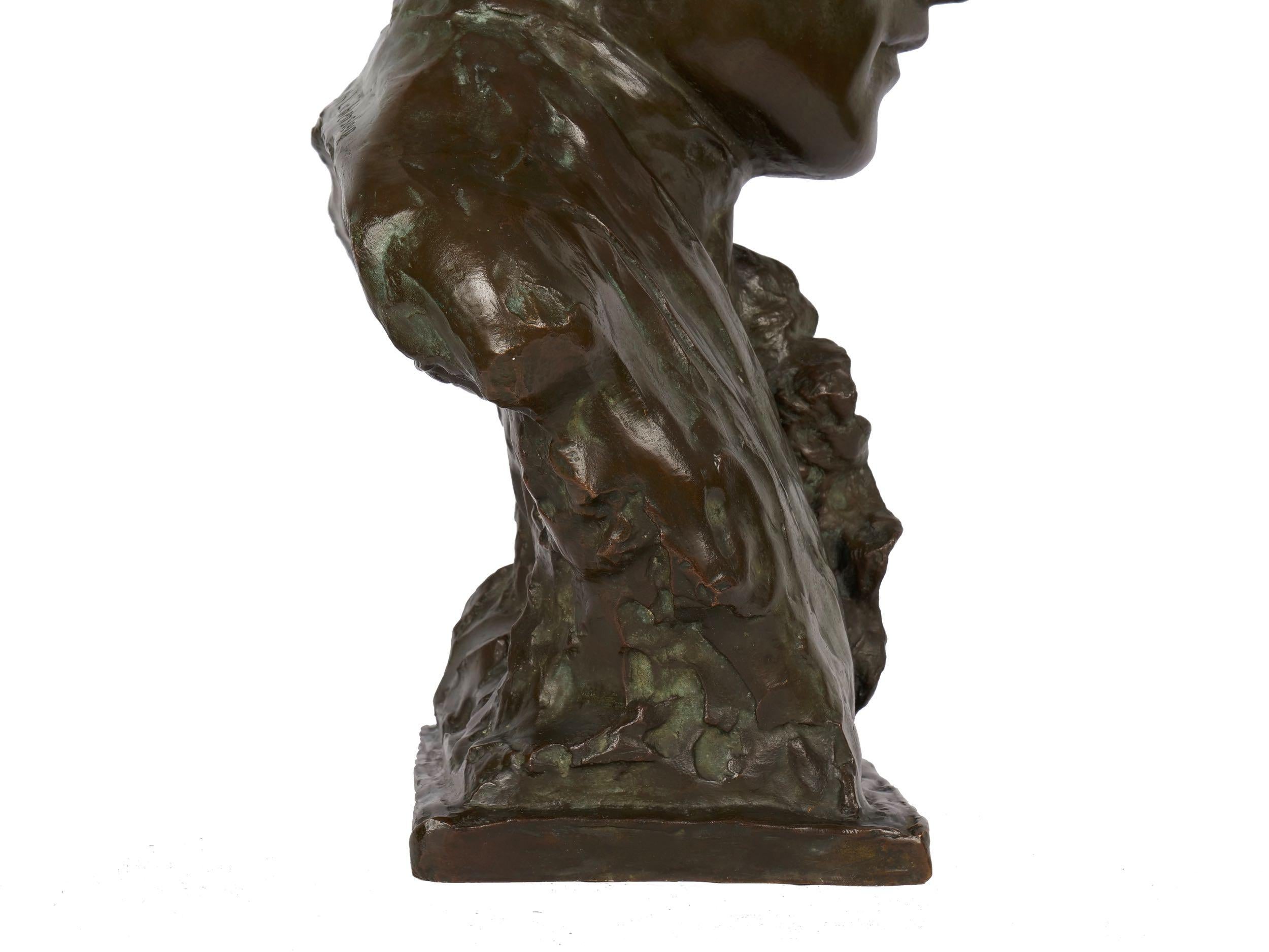 American Bronze Sculpture “Bust of Mozart” by Edith Lichtenstein & Gorham  7