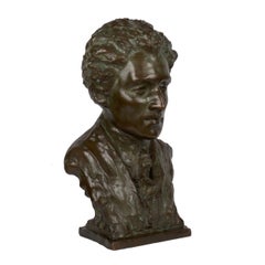 American Bronze Sculpture “Bust of Mozart” by Edith Lichtenstein & Gorham