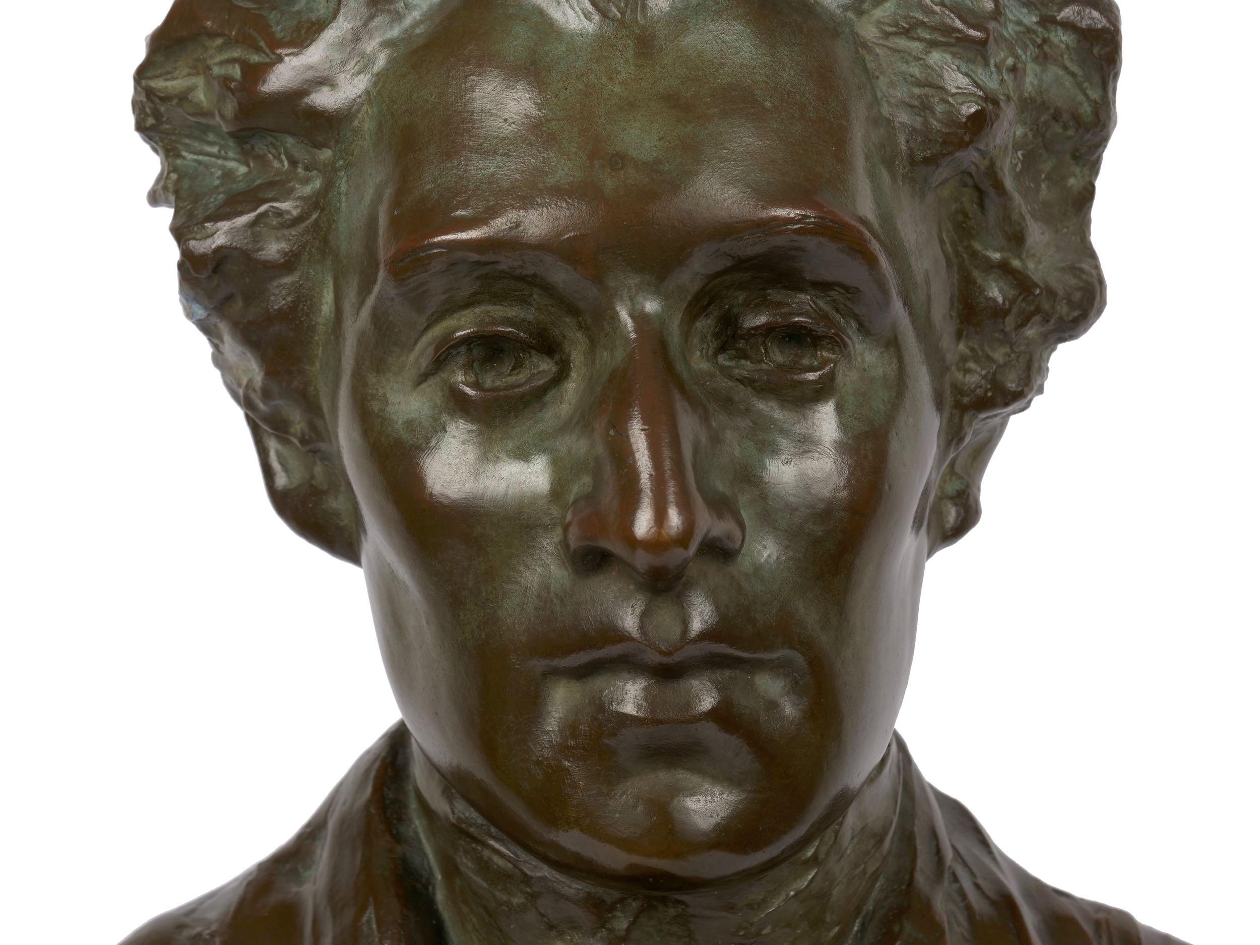 American Bronze Sculpture “Bust of Mozart” by Edith Lichtenstein & Gorham  4