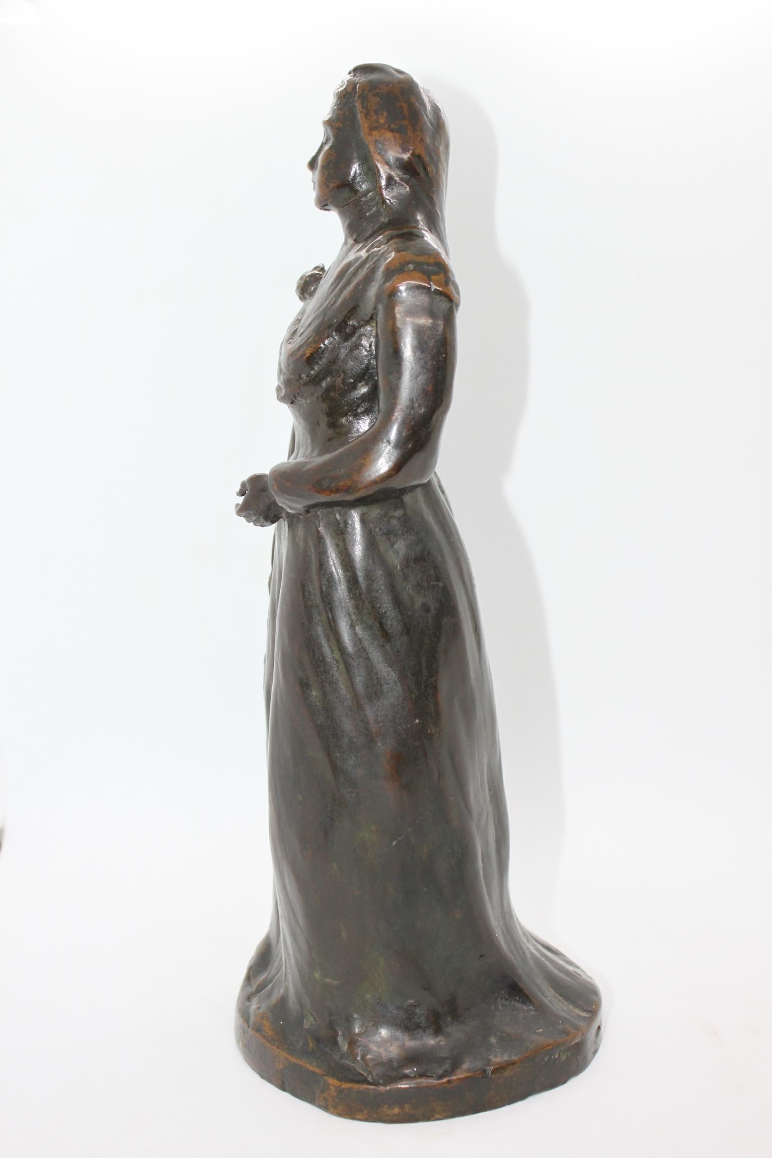 American Bronze Sculpture by Roman Bronze Works NY Foundry, 19th