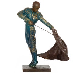 American Bronze Sculpture “Matador with Cape” (1953) by Malvina Hoffman