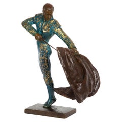 Escultura estadounidense de bronce "Matador con capa" (1953) de Malvina Hoffman