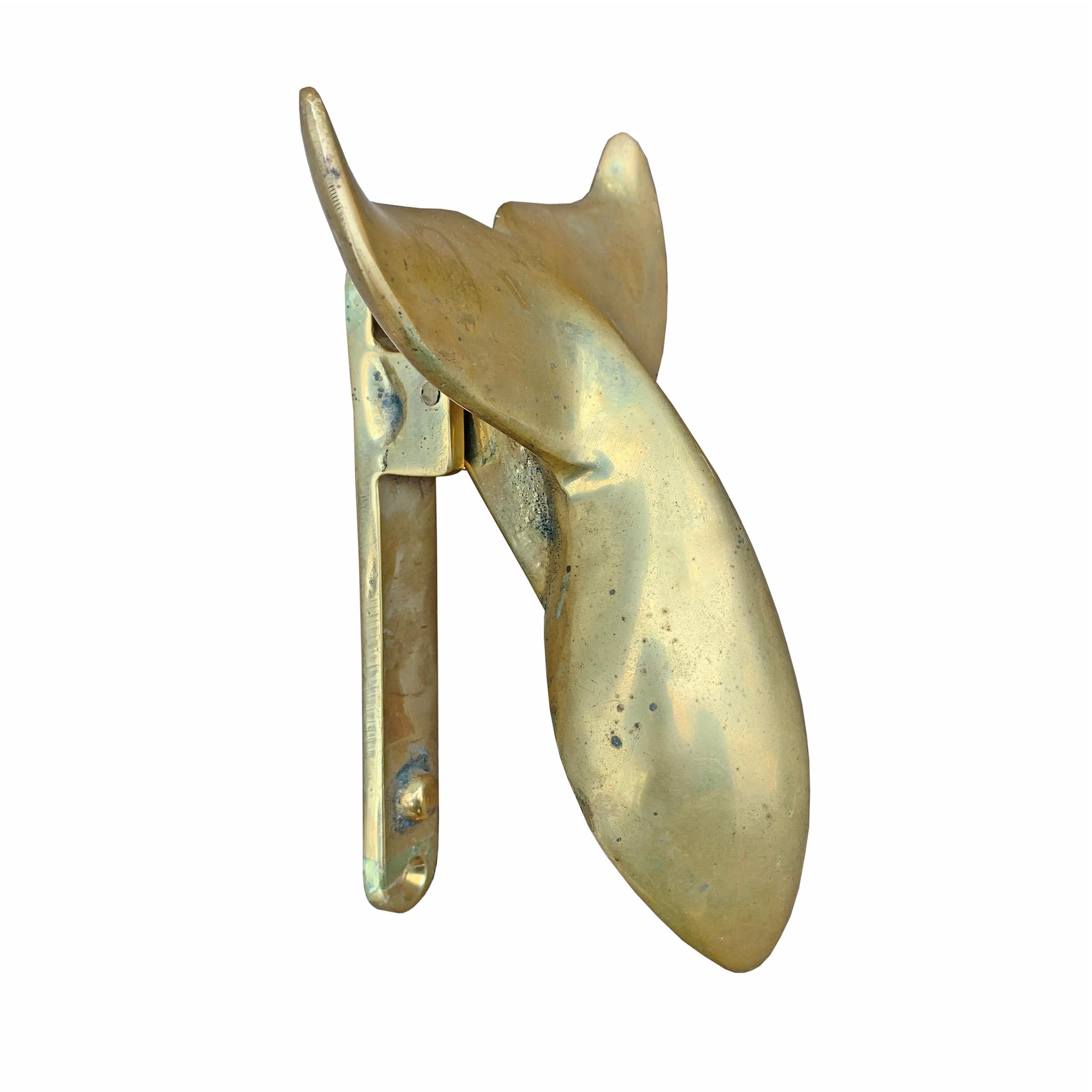 Amerikanischer Bronze-Walschwanz-Türklopfer (Gegossen)