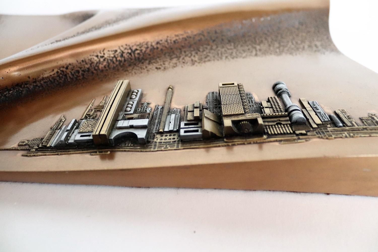 American Brutalist Wall Sculpture in Bronze by Giovanni Schoeman, 1970s For Sale 10