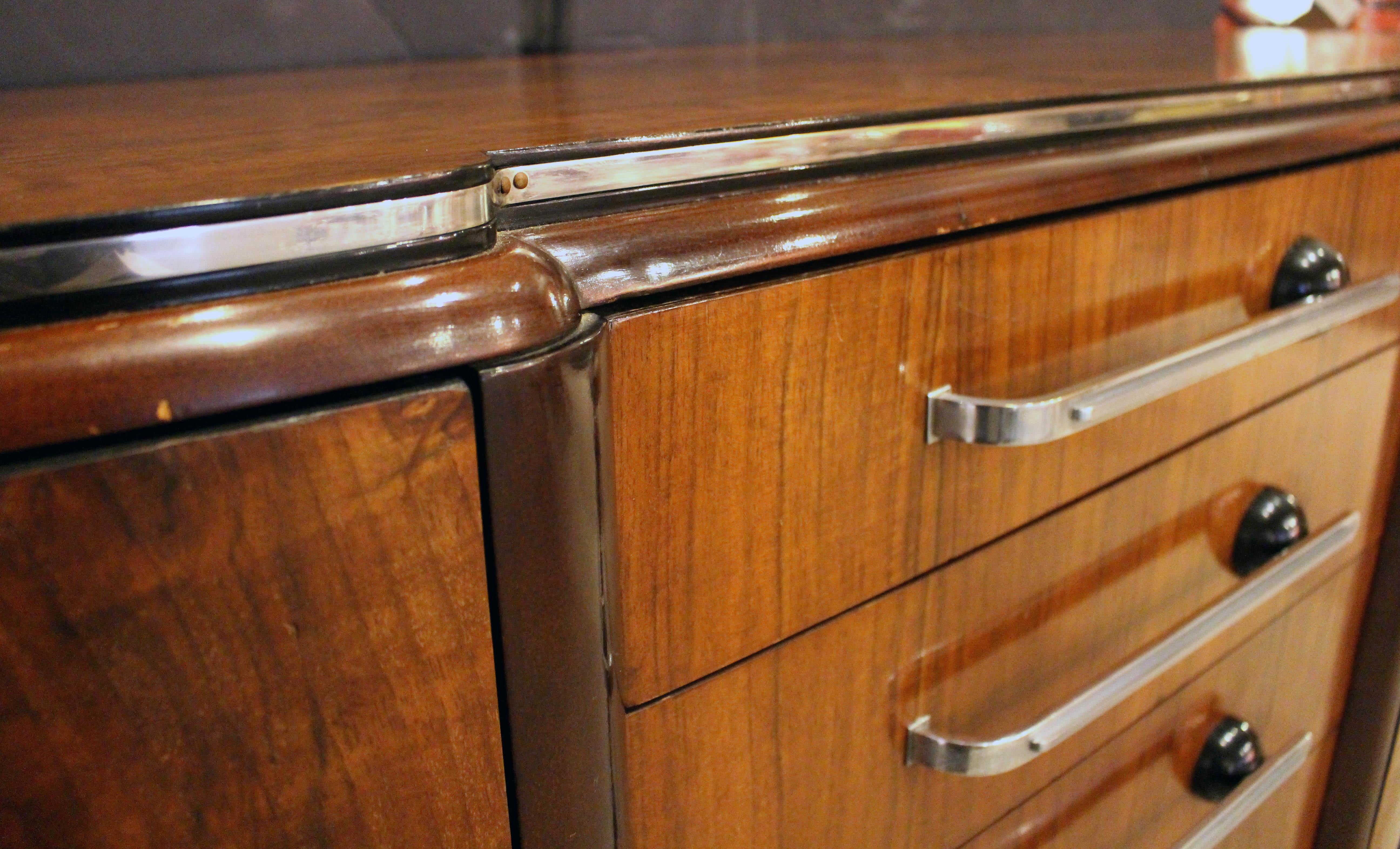 American c. 1930 Art Deco Period Credenza Sideboard or Bar by West End Furniture In Good Condition In Chapel Hill, NC