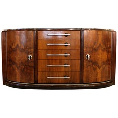 Antique American c. 1930 Art Deco Period Credenza Sideboard or Bar by West End Furniture