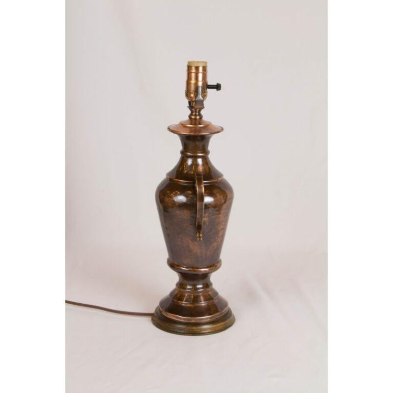 American Craftsman American, C. 1950 Hammered Copper Table Lamp For Sale