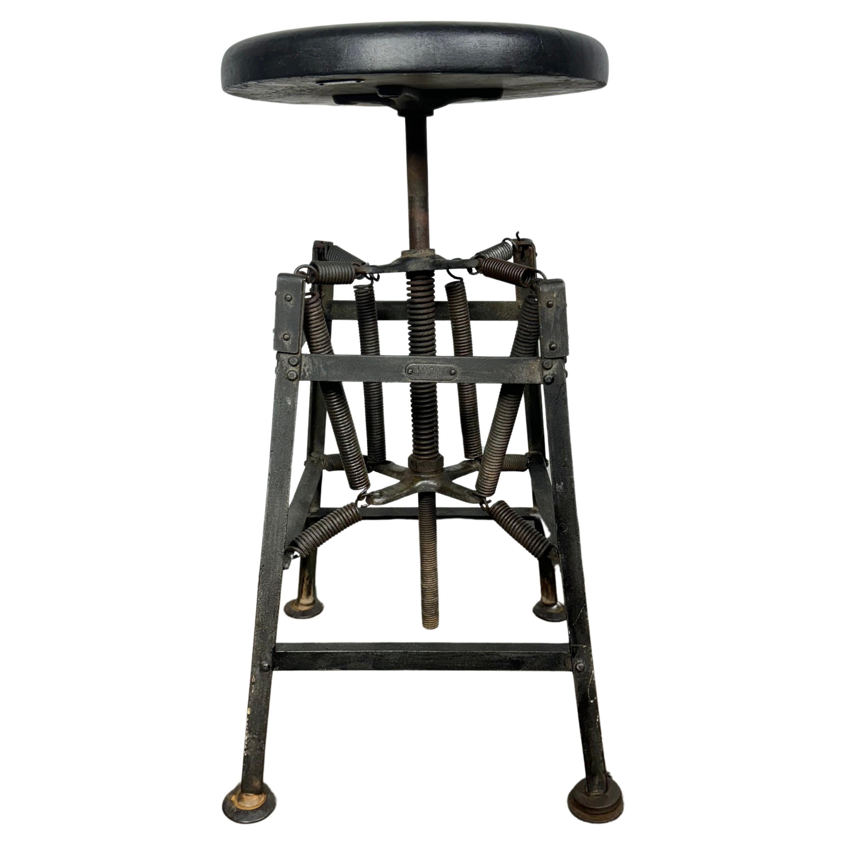 American Cabinet Co. Industrial Architects Drafting Spring Stool