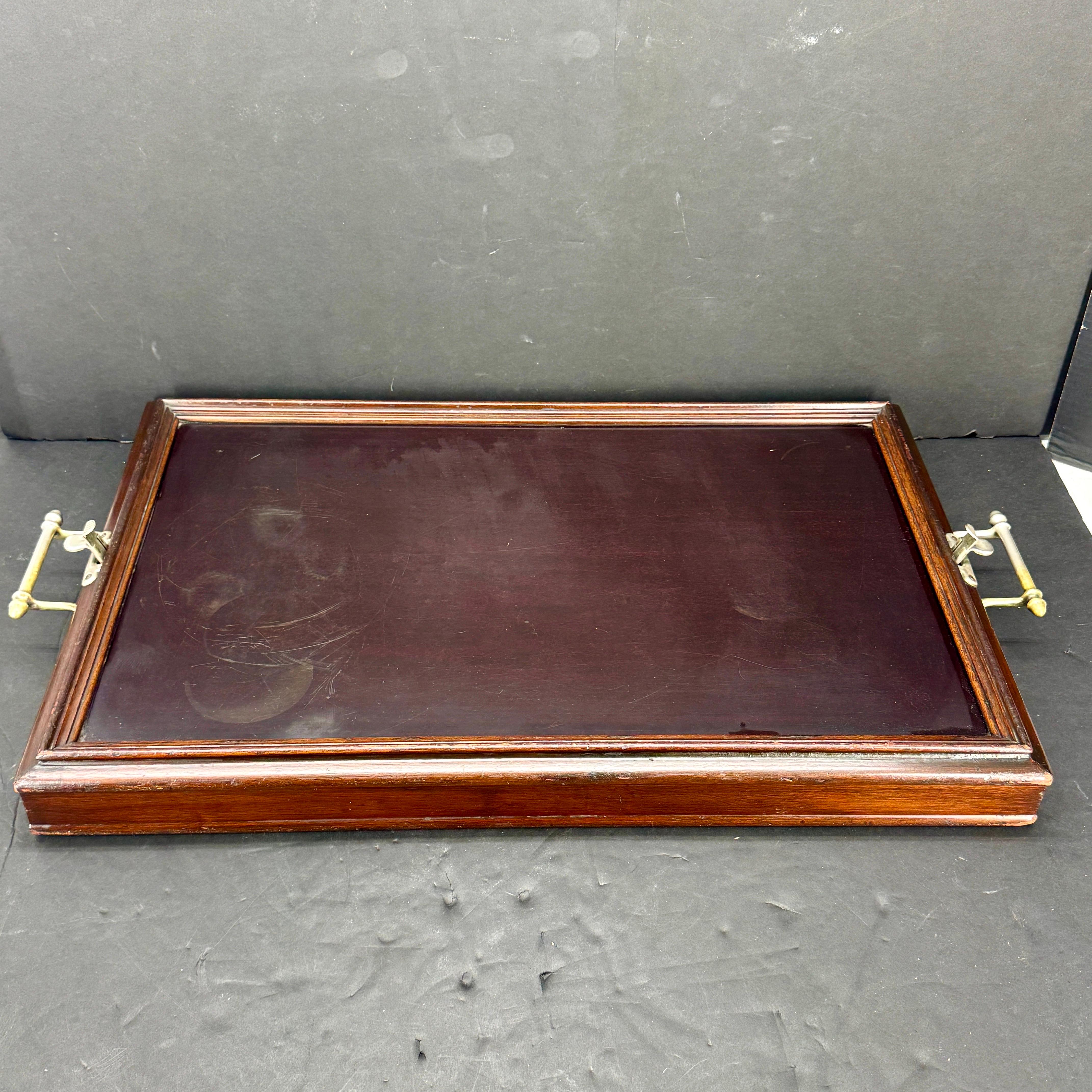 American Campaign Style Mahogany Collapsing Tray Table 7