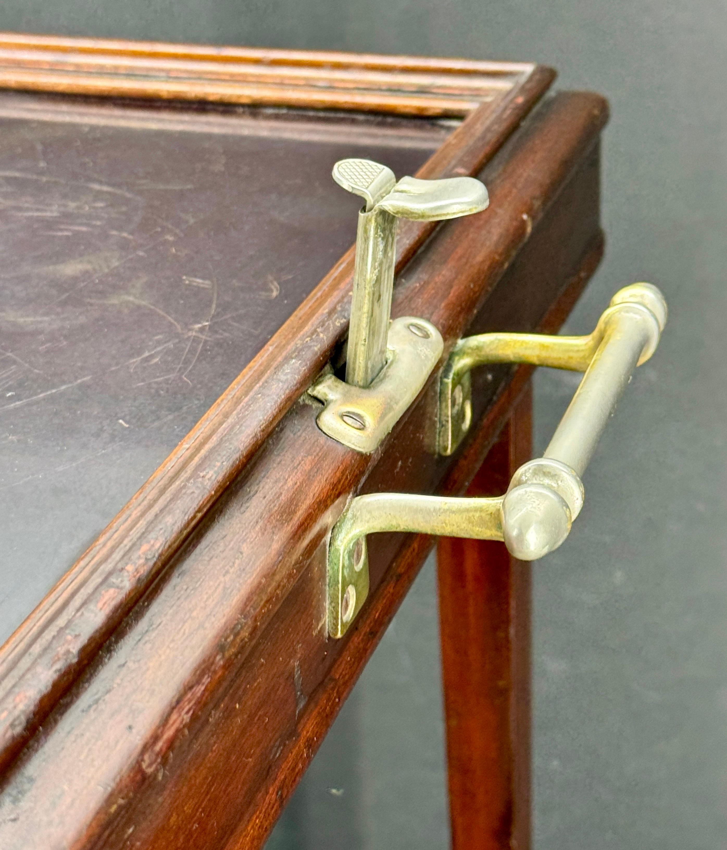 American Campaign Style Mahogany Collapsing Tray Table 1