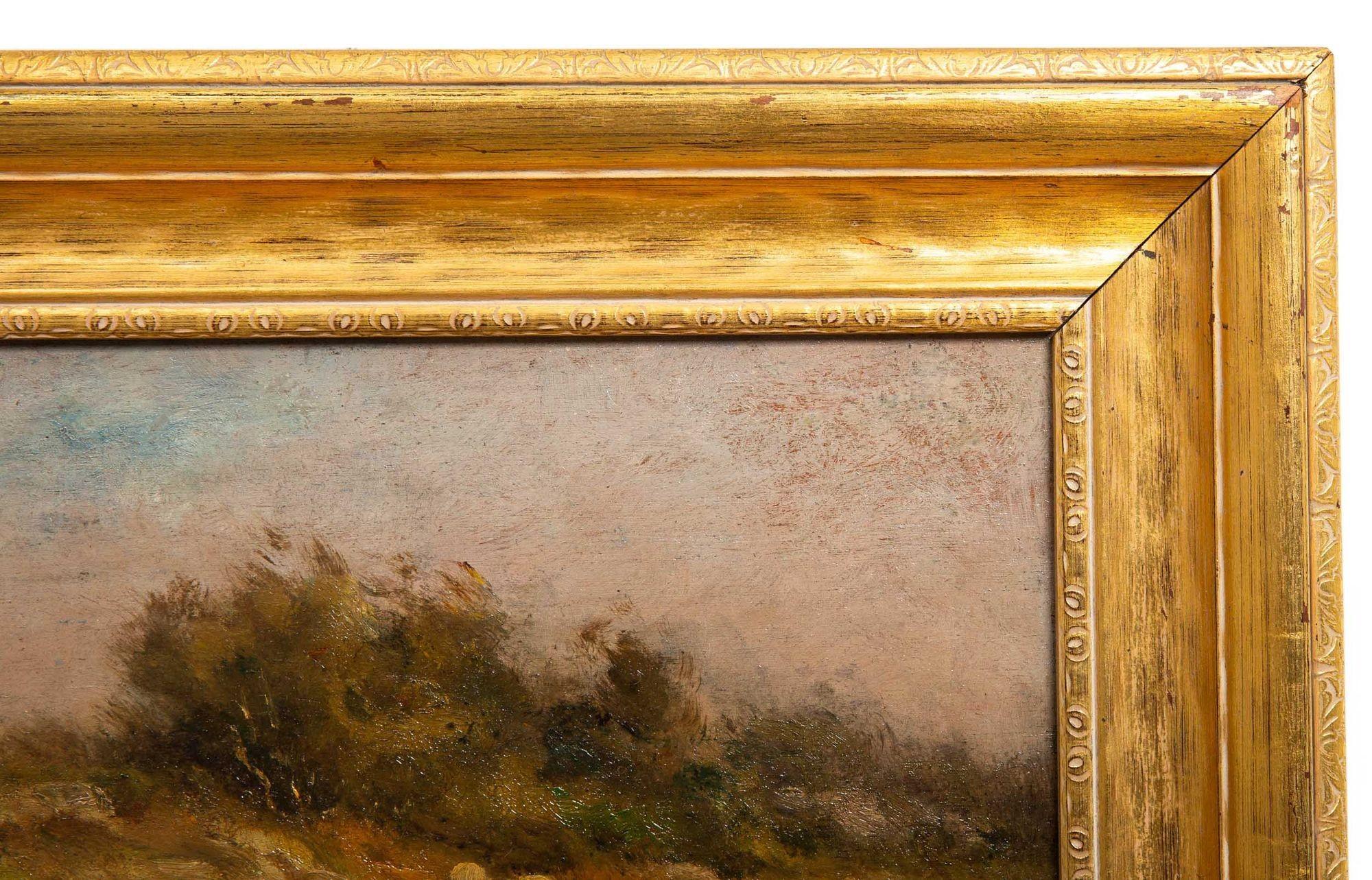 Carleton Wiggins Pintura impresionista Barbizon Paisaje Ovejas en venta 4
