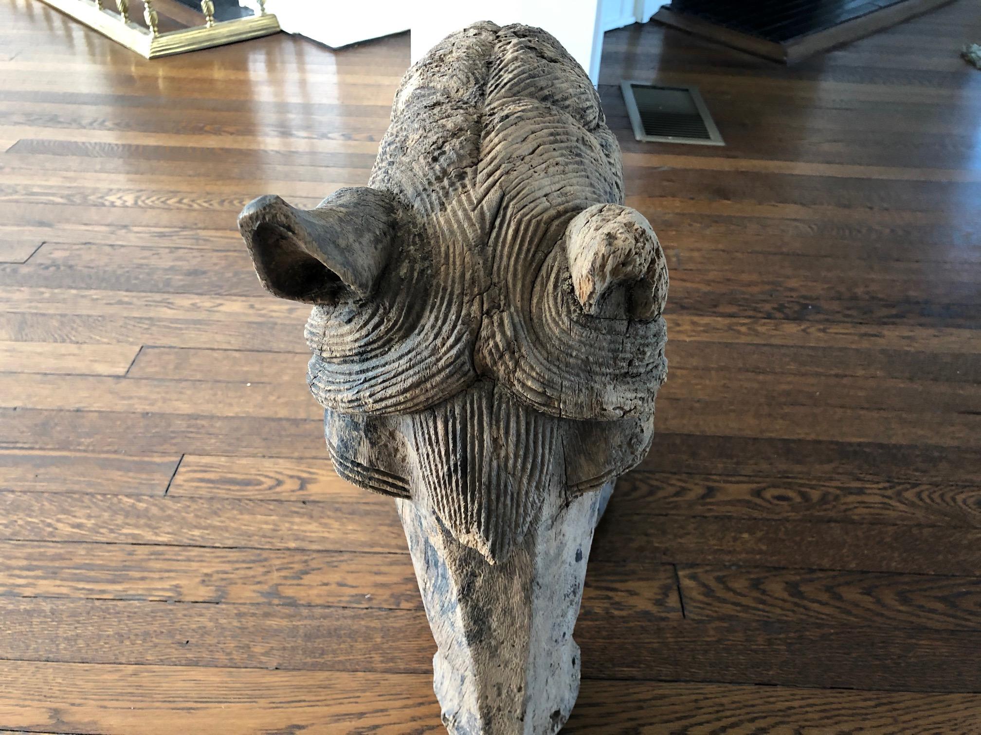 American Carousel Carved Horse Head, circa 1890 3
