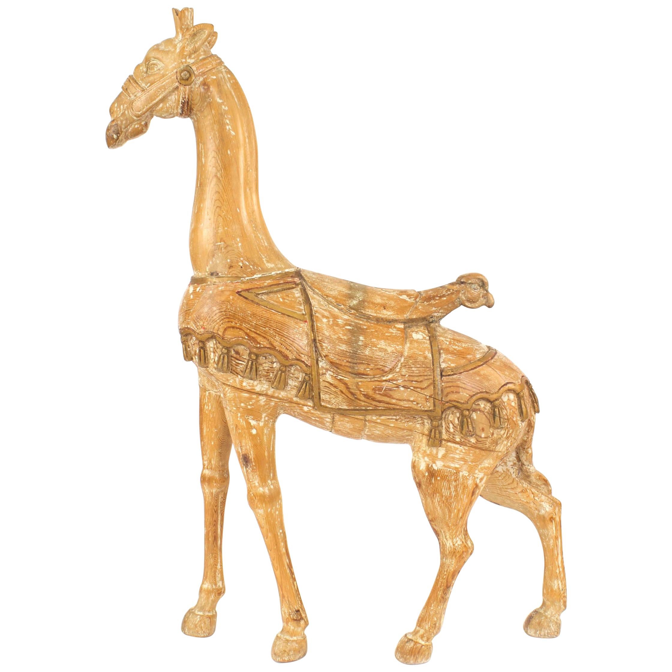 American Carousel Giraffe Figure For Sale