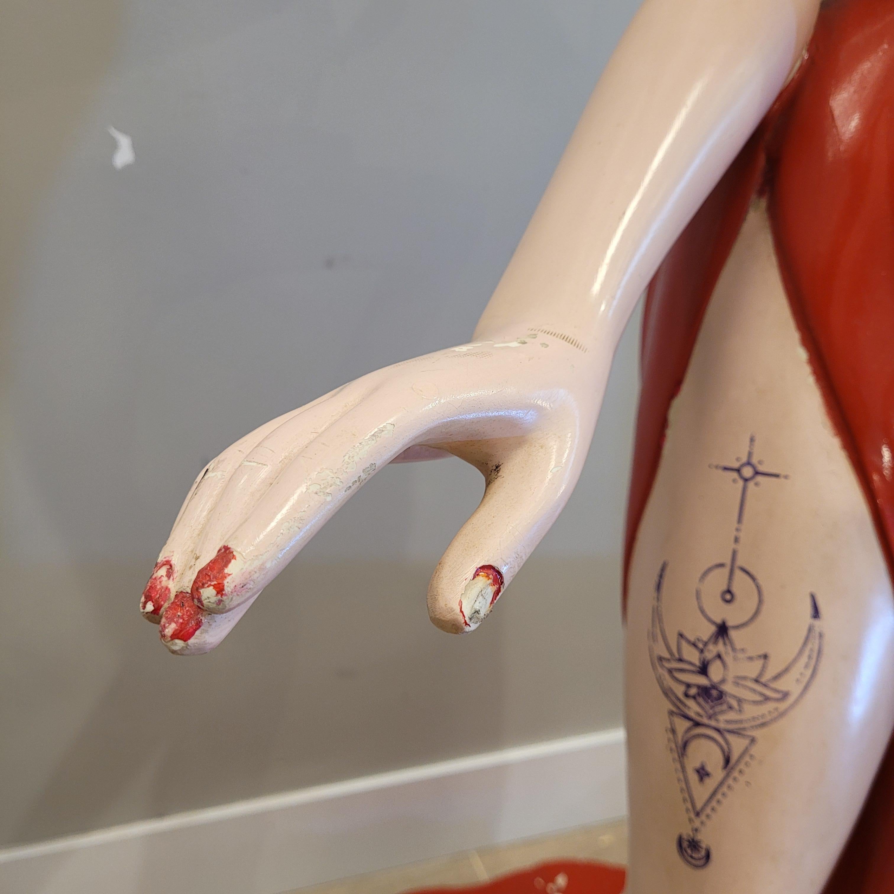Plastic American Cartoon red Betty Boo fiberglass  sculpture , 70s