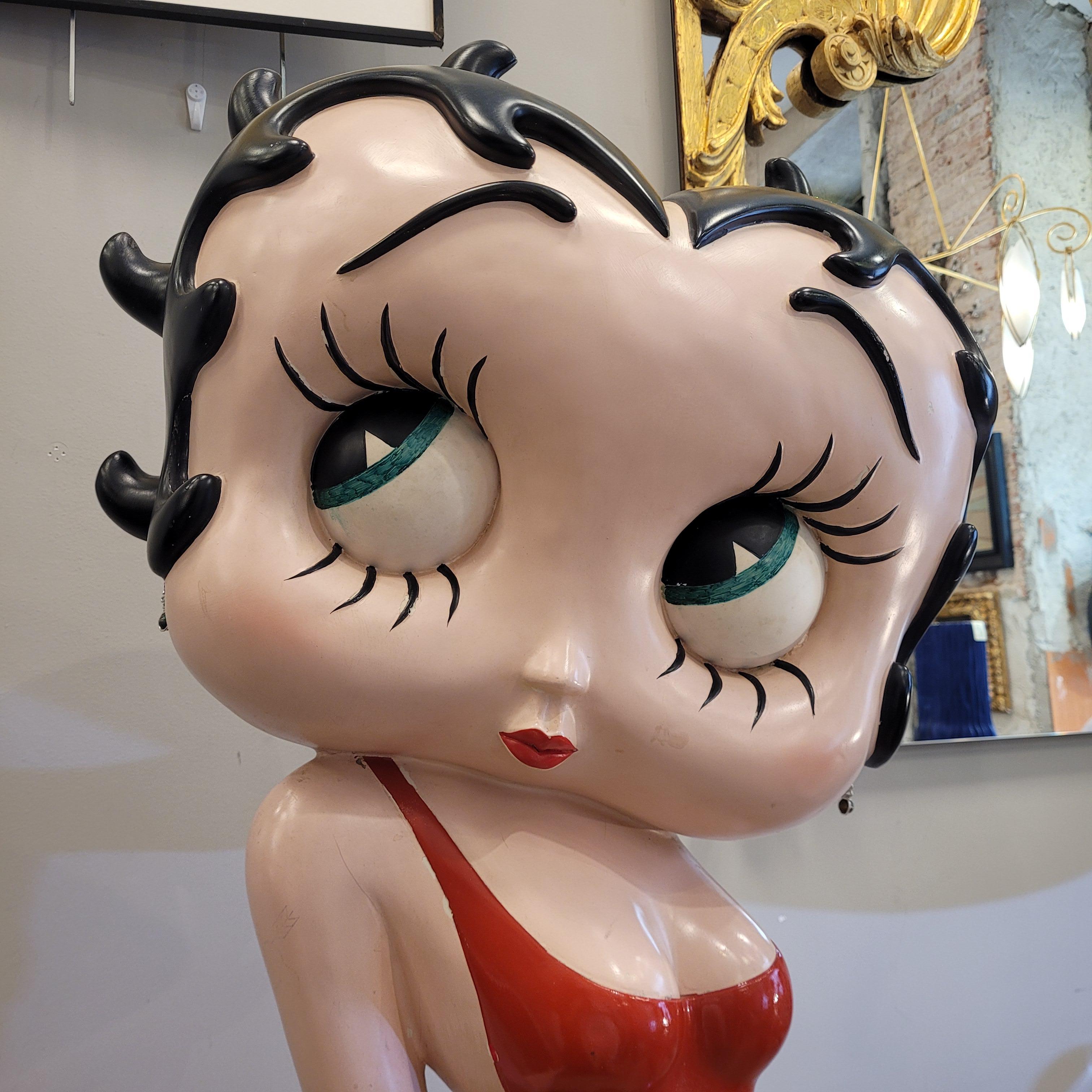 French American Cartoon red Betty Boo fiberglass  sculpture , 70s